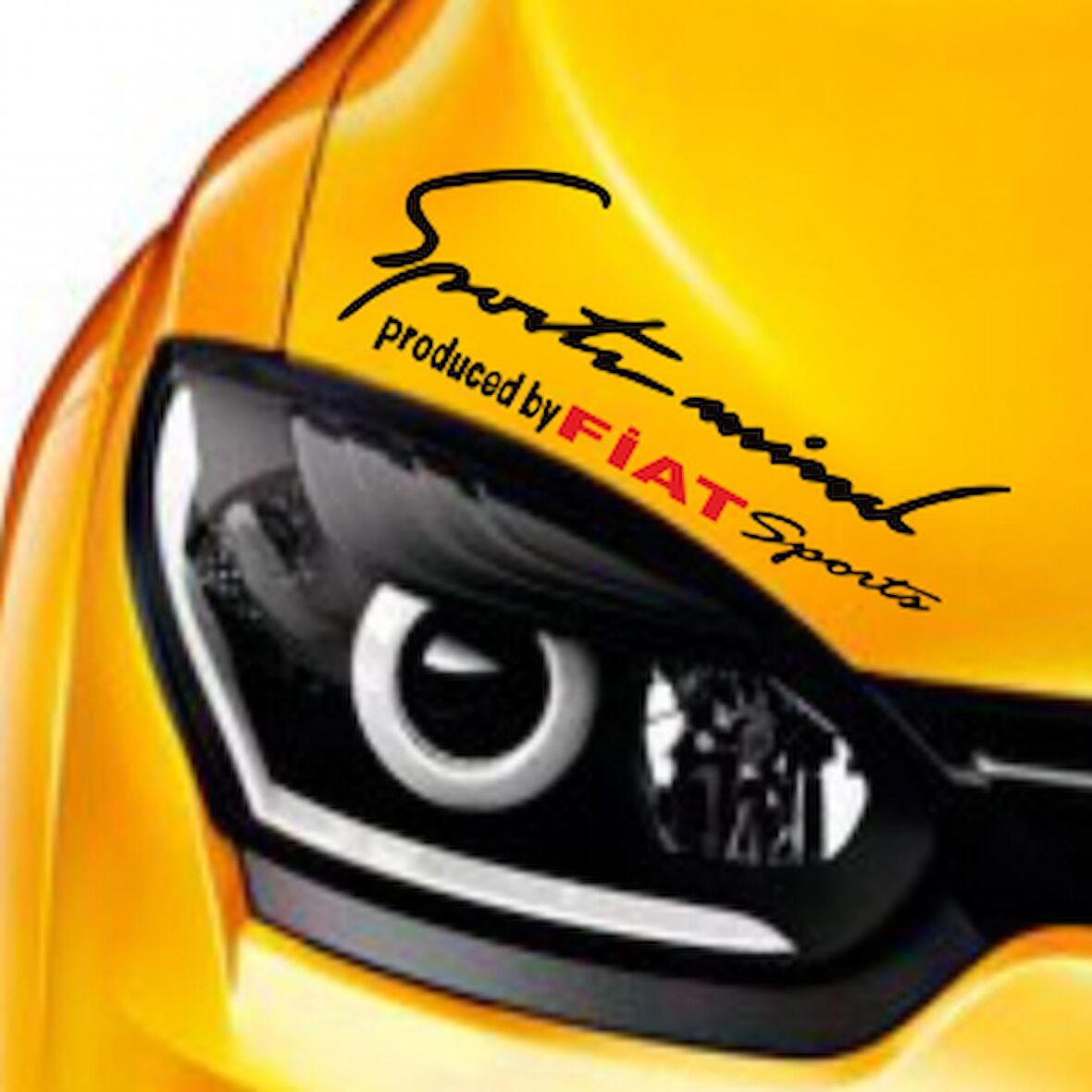 Fiat Sport Mind Far Üstü Oto Sticker Kaput