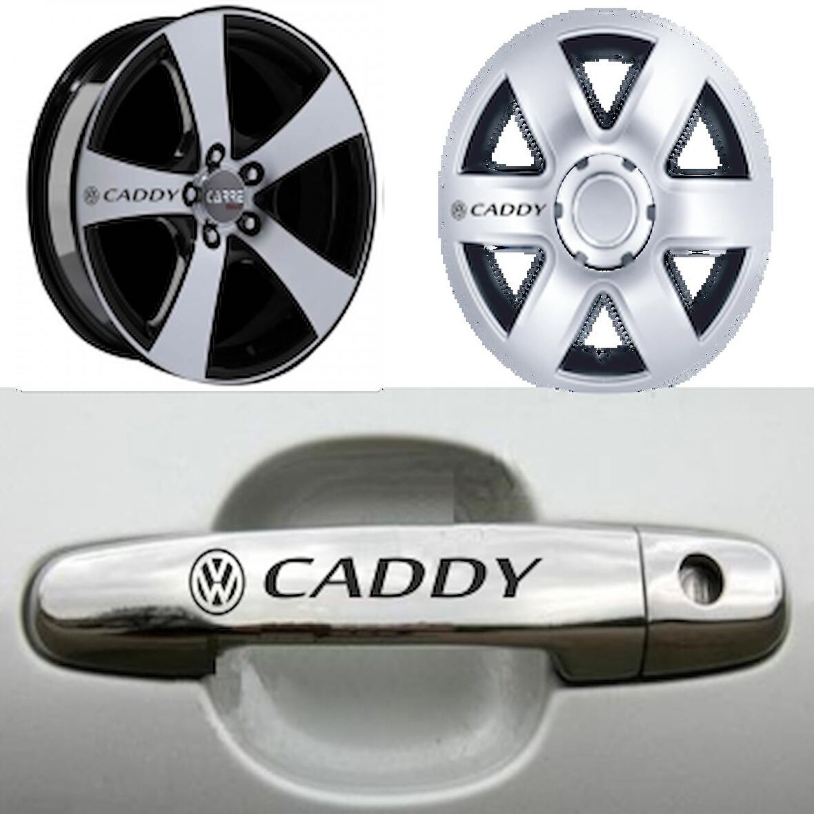 Volkswagen Cady Kapı Kolu Jant Sticker Yapıştırma 8 Ad