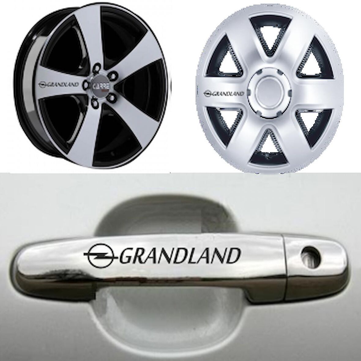 Opel Grandland Kapı Kolu Jant Sticker Yapıştırma 8 Ad