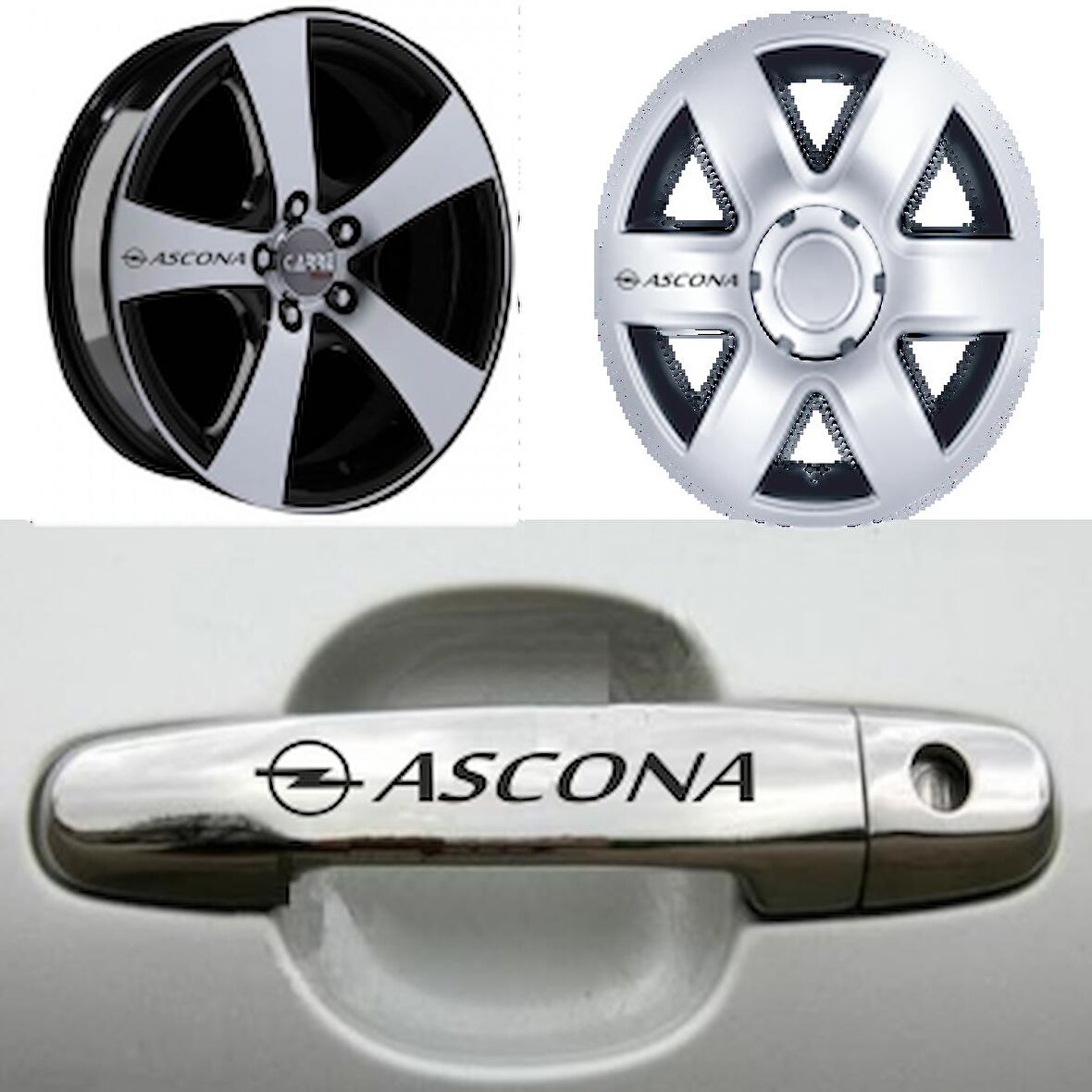 Opel Ascona Kapı Kolu Jant Sticker Yapıştırma 8 Ad