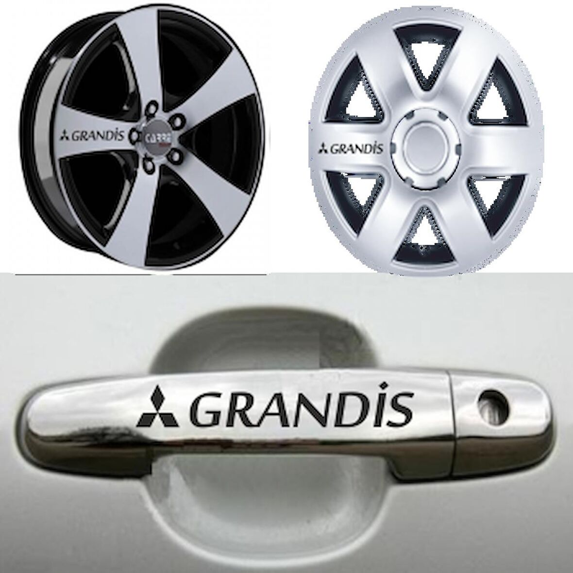 Mitsubishi Grandis Kapı Kolu Jant Sticker Yapıştırma 8 Ad