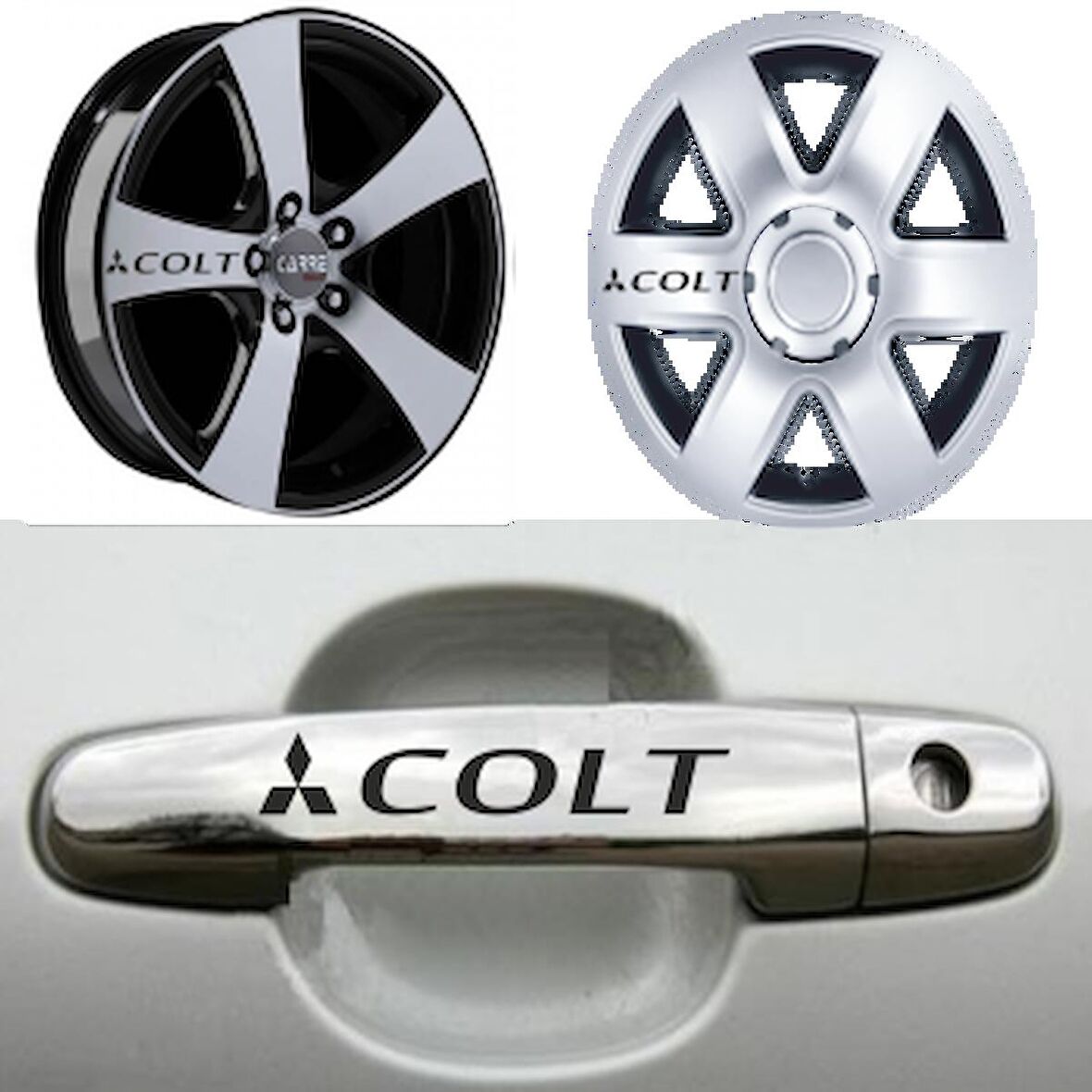 Mitsubishi Colt  Kapı Kolu Jant Sticker Yapıştırma 8 Adet
