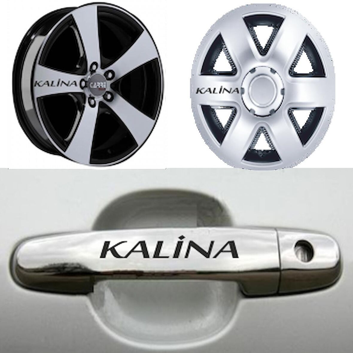 Lada Kalina Kapı Kolu Jant Sticker Yapıştırma 8 Adet
