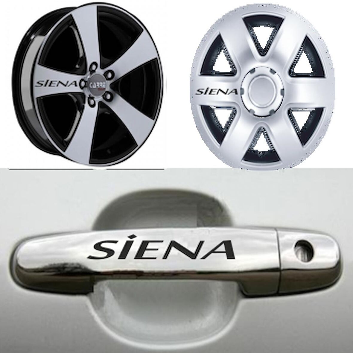 Fiat Siena Kapı Kolu Jant Sticker Yapıştırma 8 Adet