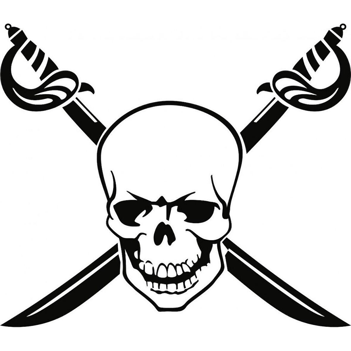 Kuru Kafa kılıç Sticker Oto Yapıştırma