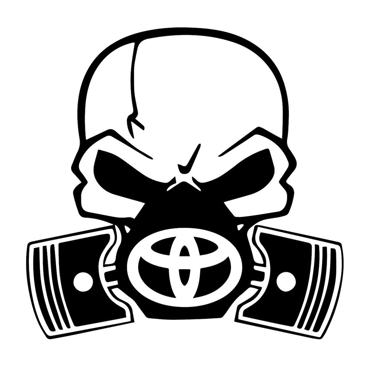 Kuru Kafa Gaz Maskesi Toyota Oto Sticker Yapıştırma cam