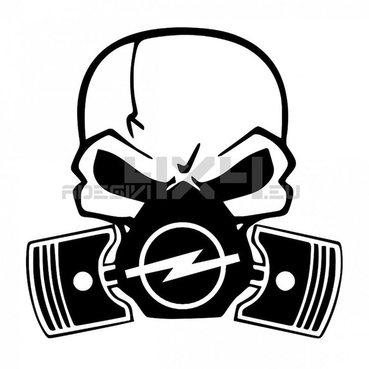 Kuru Kafa Gaz Maskesi Opel Oto Sticker Yapıştırma cam