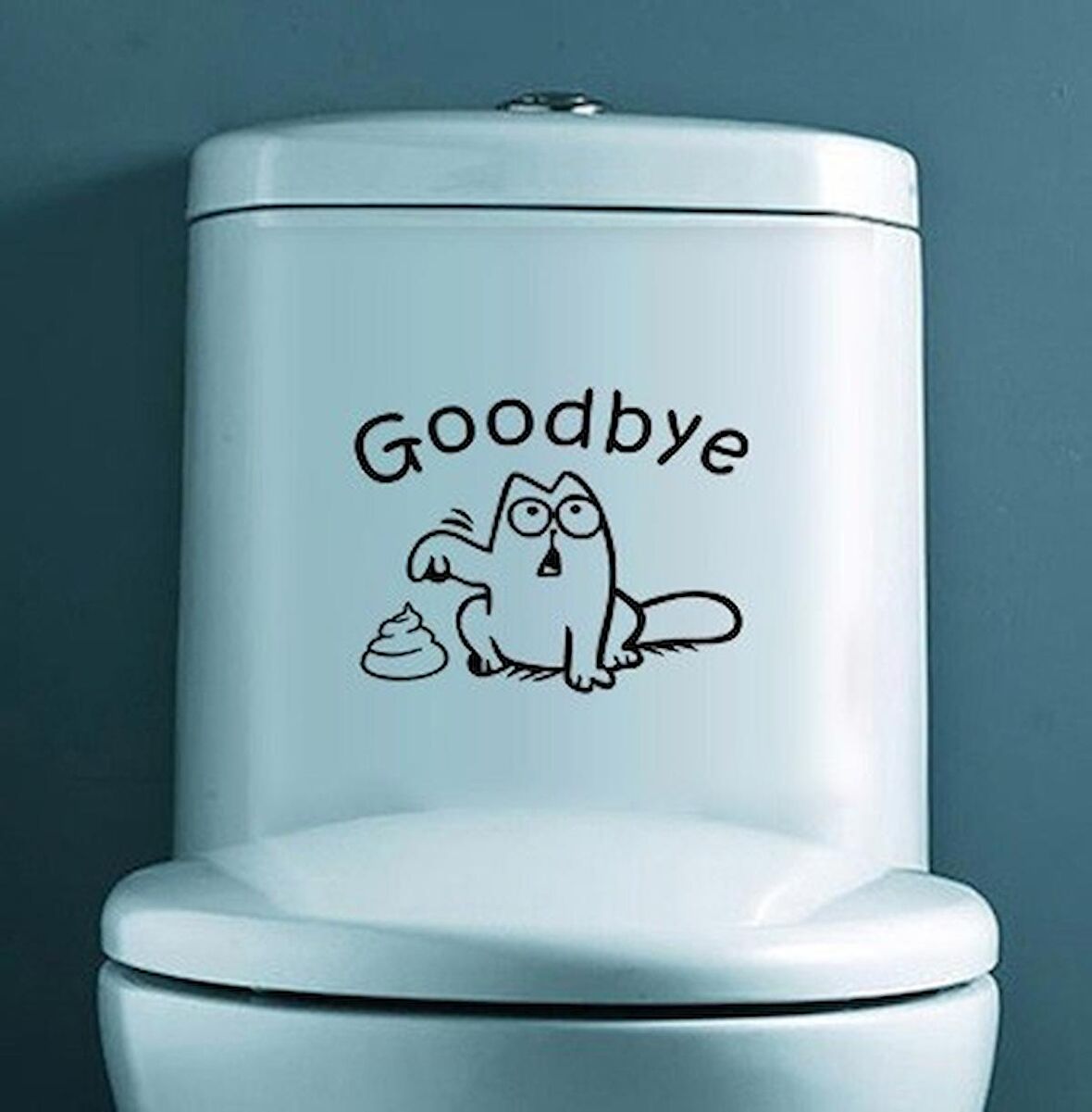 Klozet Banyo Sticker Komik Resim 10