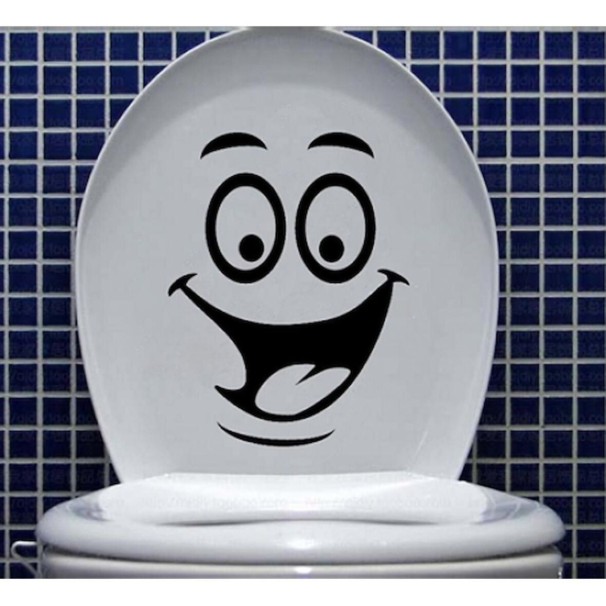 Klozet Banyo Sticker Komik Resim 3