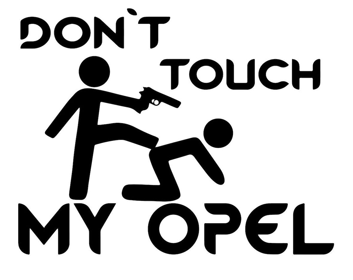 Opelime Dokunma Sticker Komik Yapıştırma