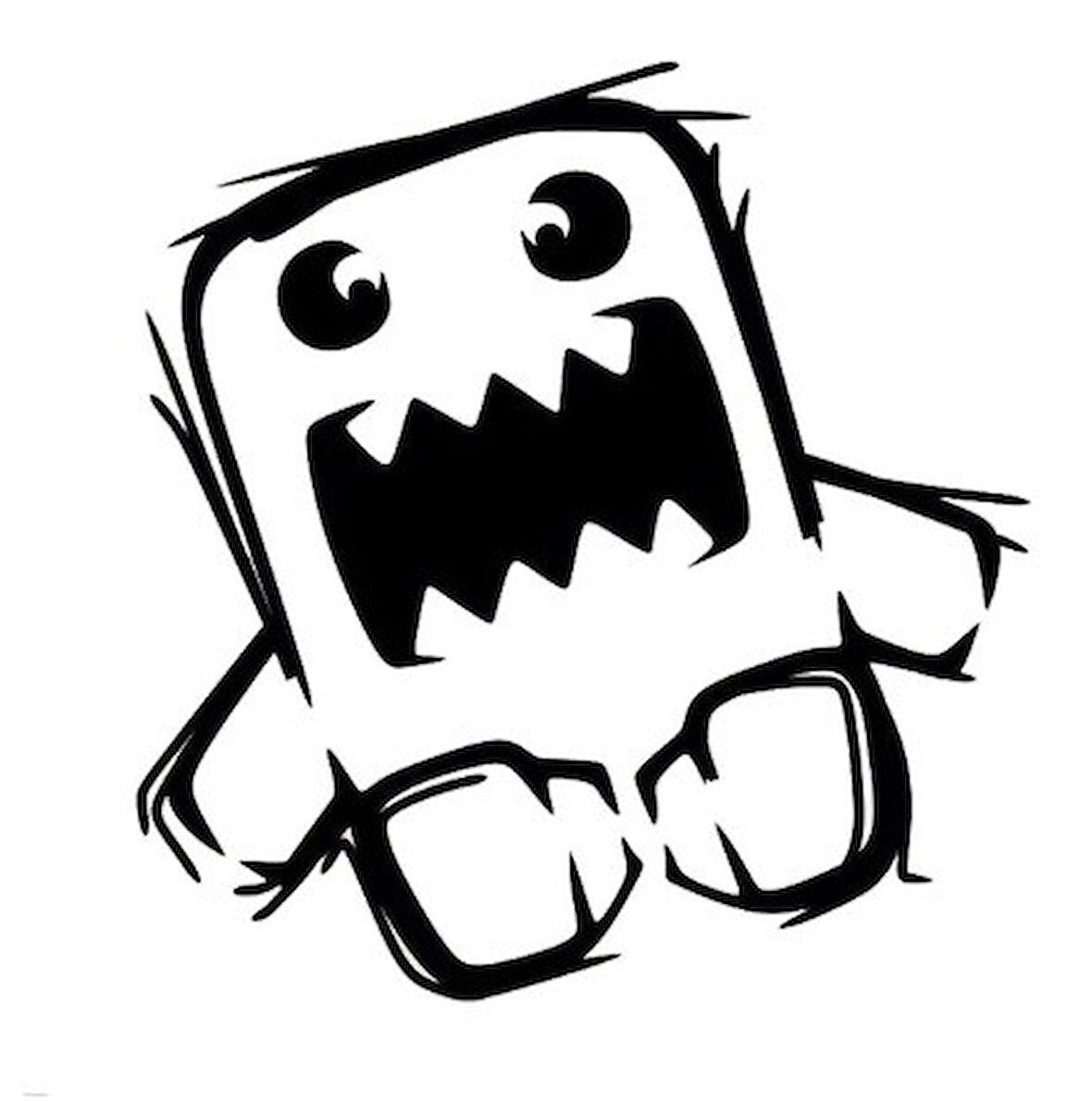 Domo Kun Japon Drift Komik Araba Sticker Vinil Çıkartmaları
