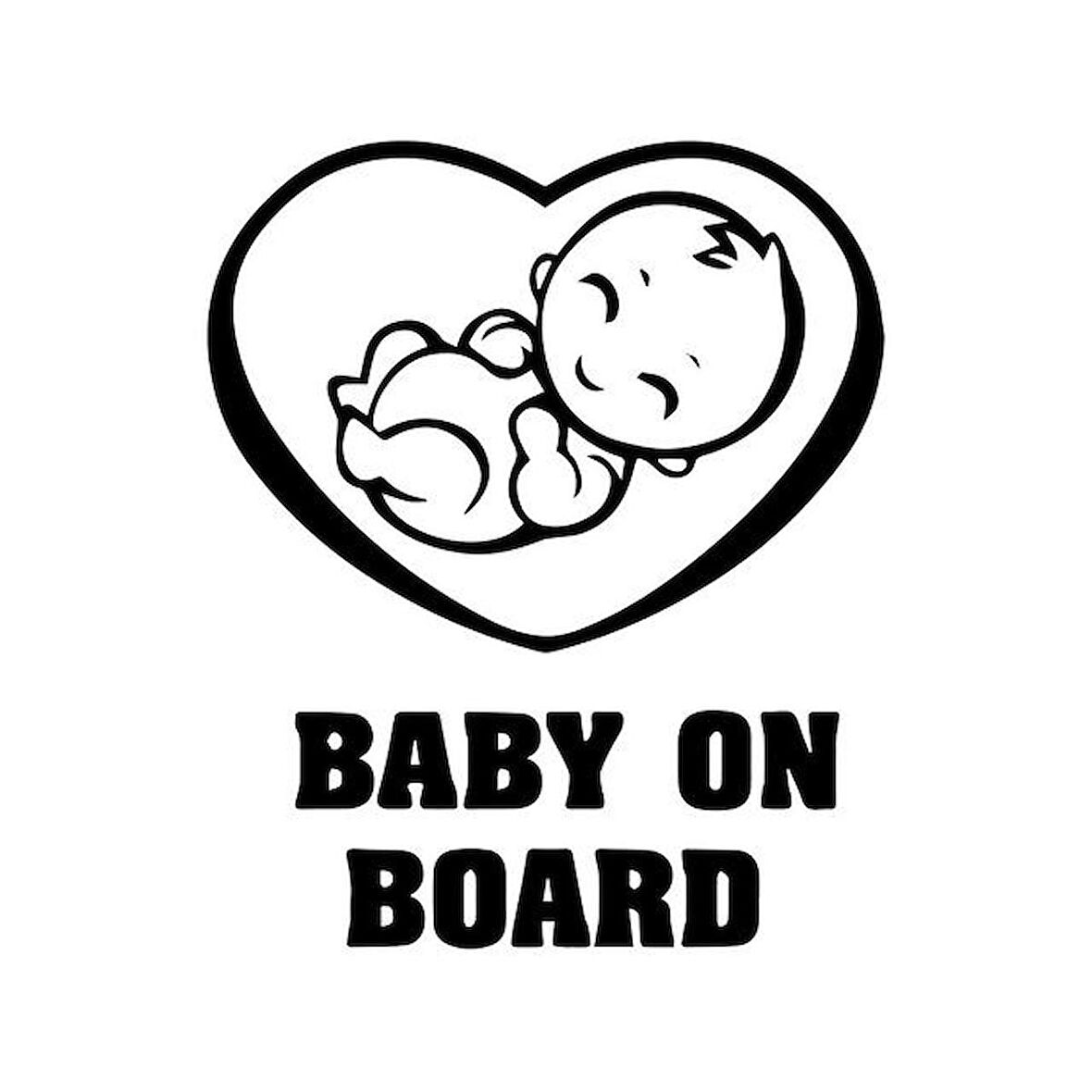 Arabada Bebek Var Sticker Yapıştırma