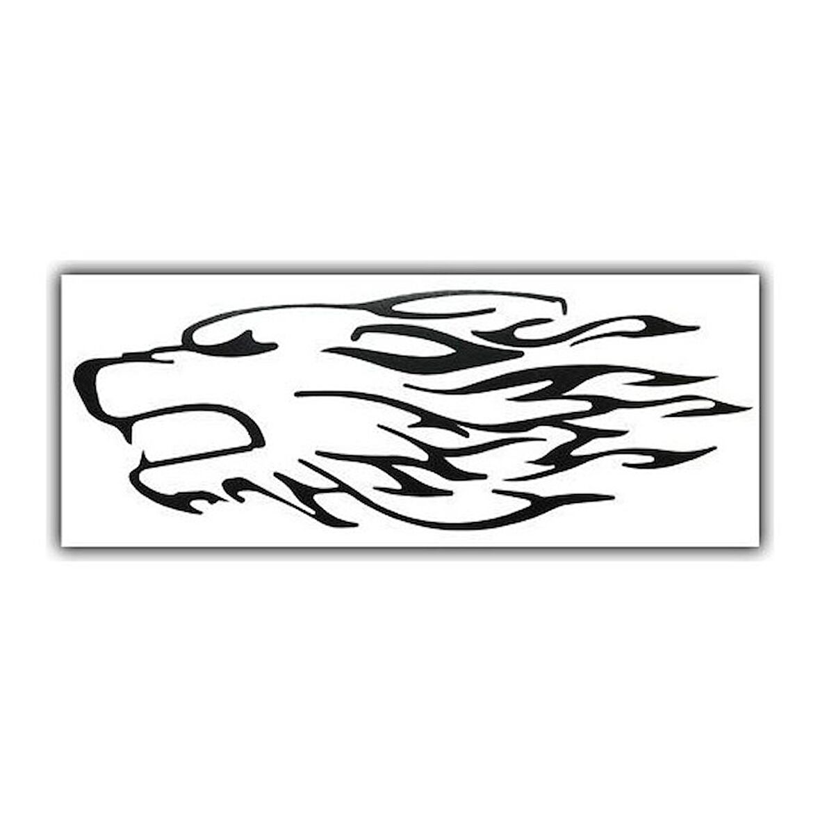 Alev Kurt Desenli Sticker Araba Yapıştırma