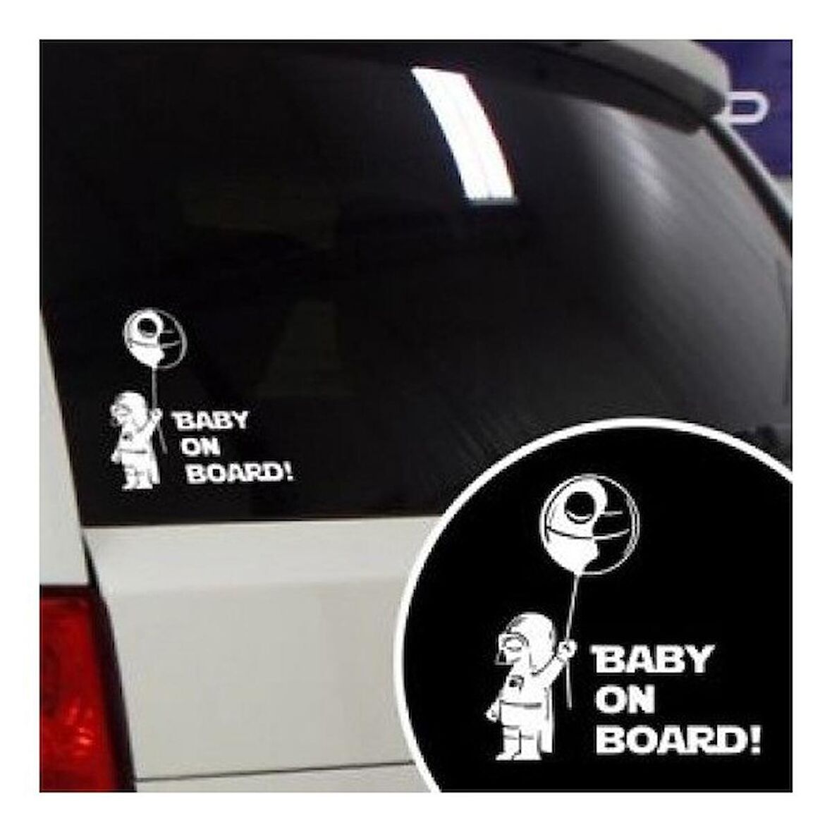 Star Wars Araçta Bebek Var Sticker Yapıştırma