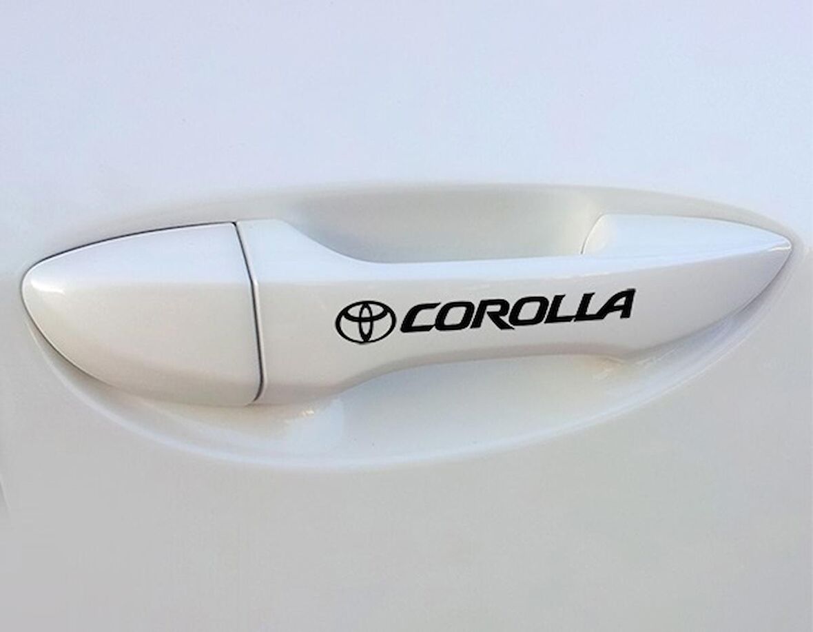 Toyota Corolla Kapı Kolu Sticker 8 Adet Yapıştırma