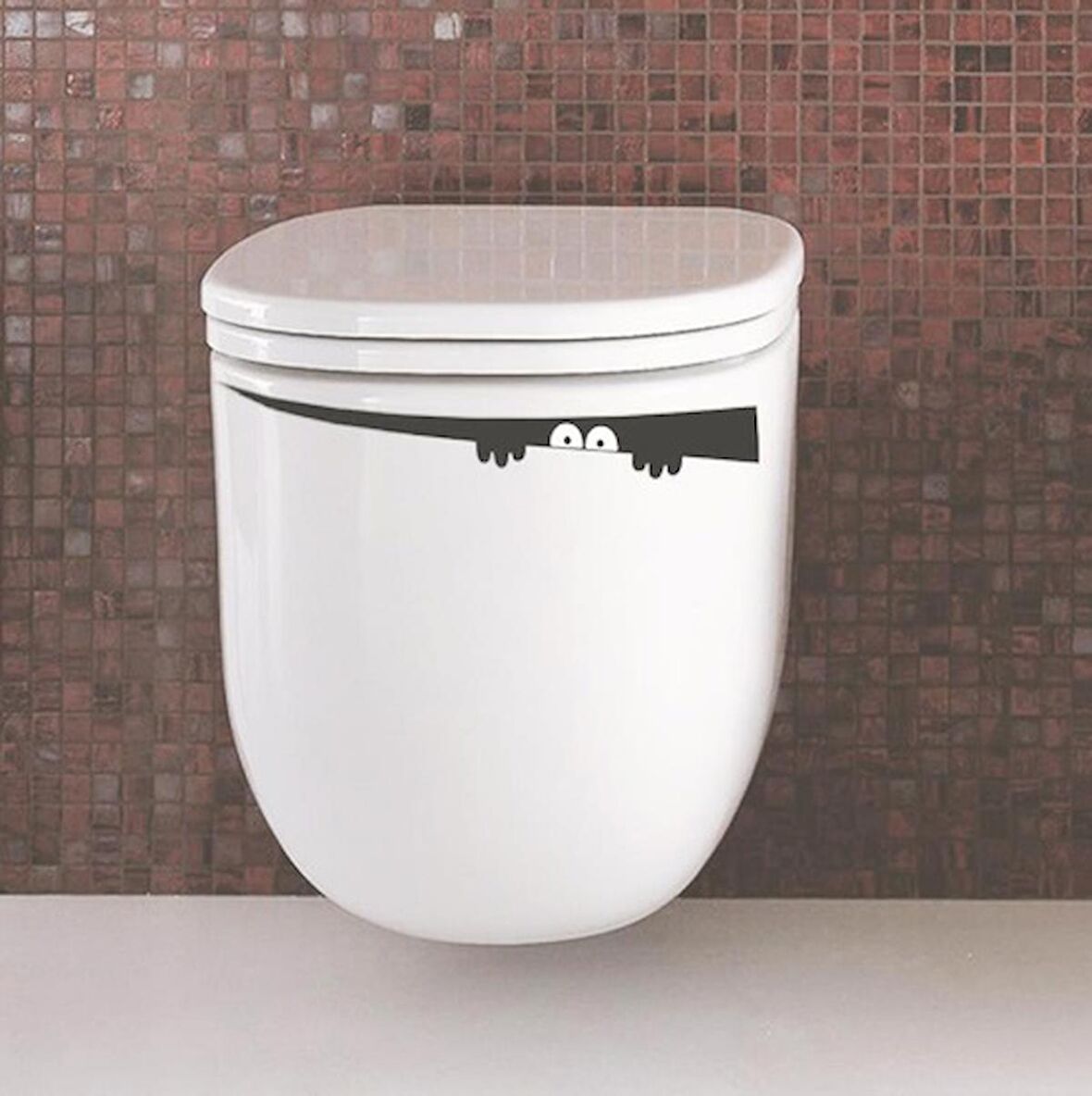 Tuvalet Klozet çıkartması Komik Rezervuar Banyo Duvar Sticker