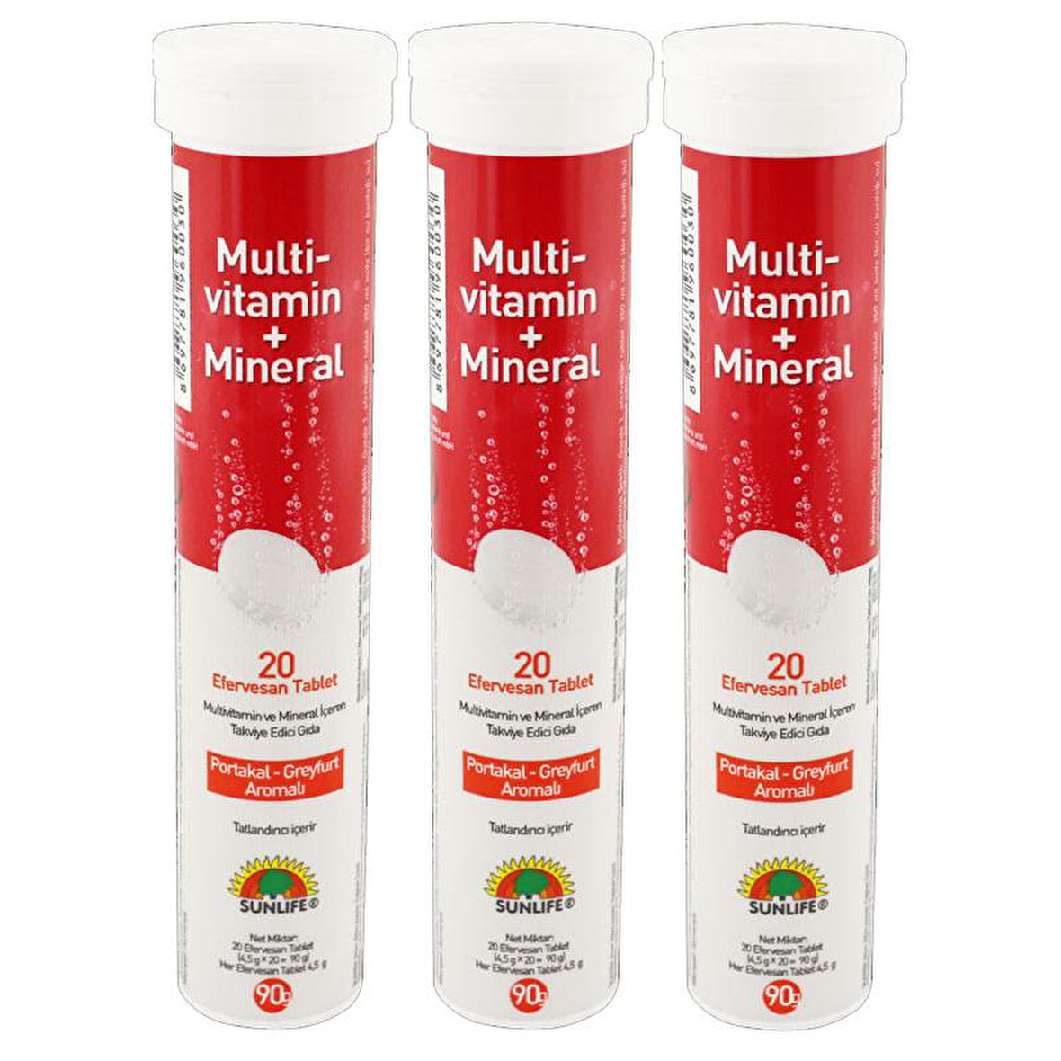 Sunlife Multivitamin Mineral 20 Efervesan Tablet x 3 Adet