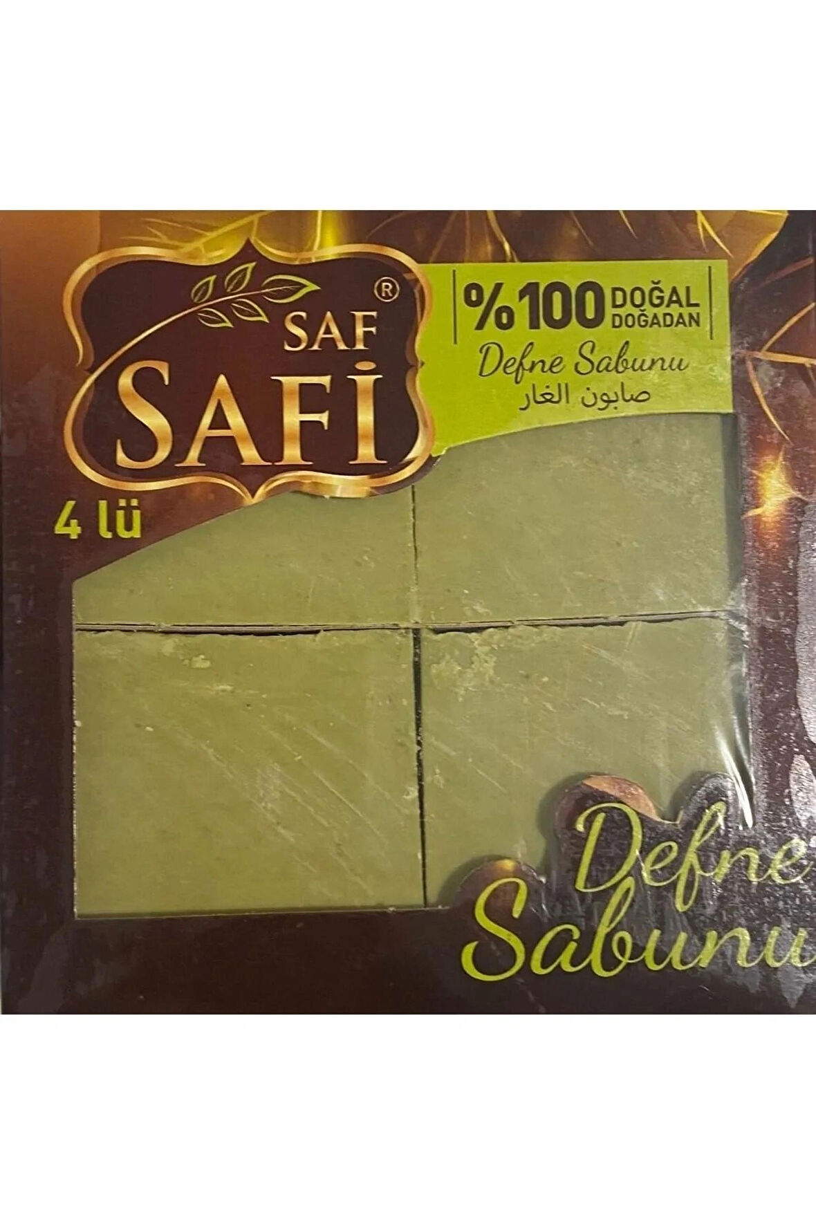 Saf Doğal Defne Sabunu 4'lü 600 gr