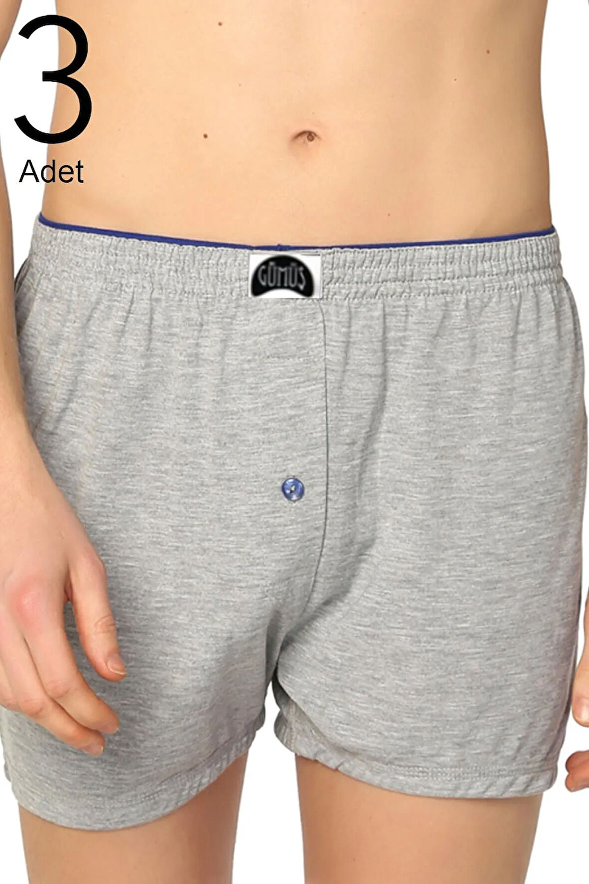 3'lü Paket Havlu Bel Erkek Boxer