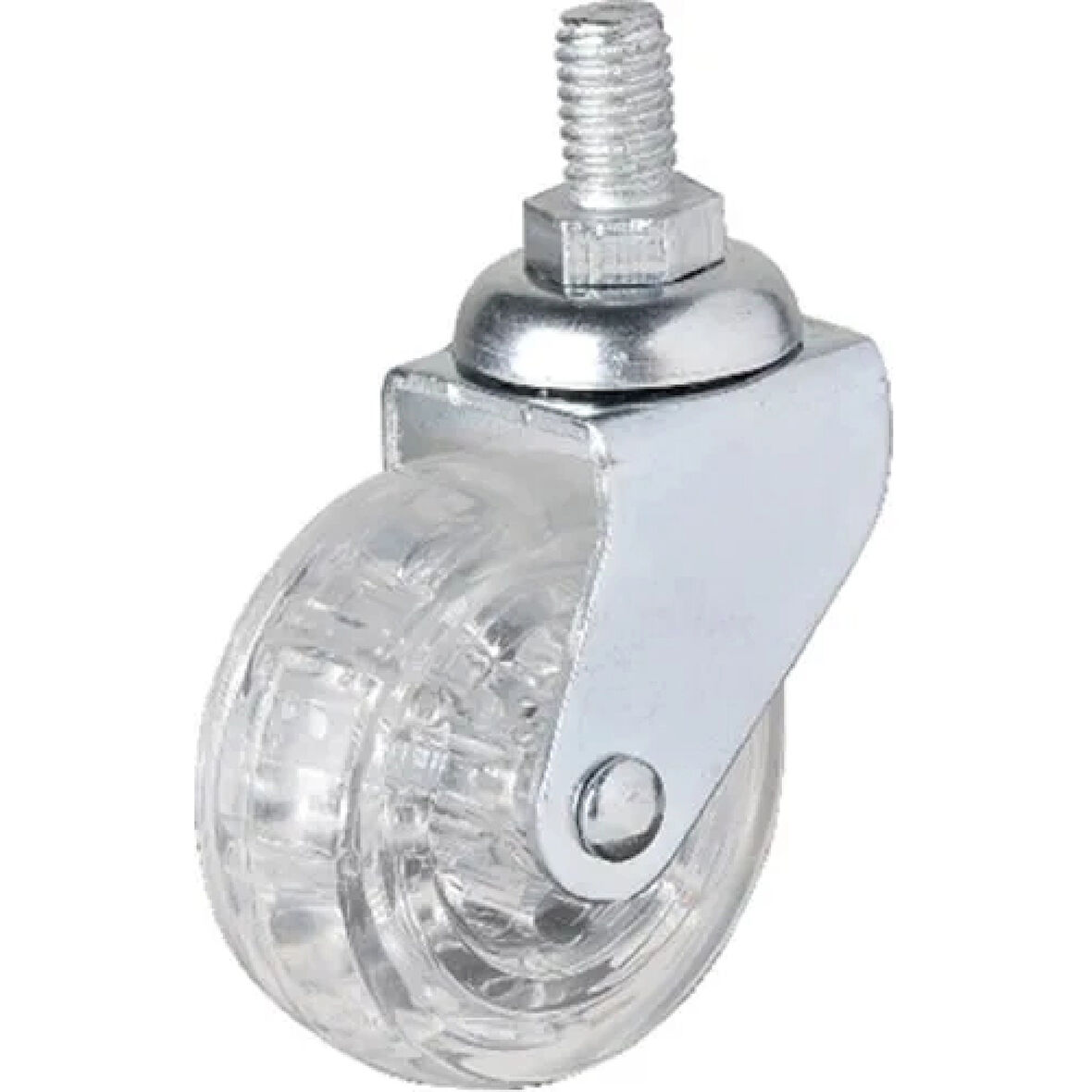 326 - 50x20 Mm Şeffaf Makaralı Vidalı Teker 4 Adet