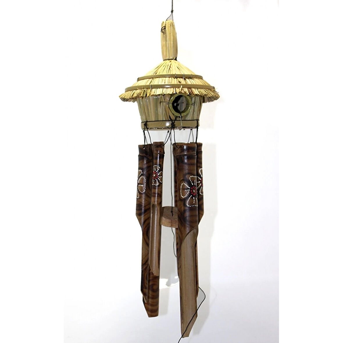 Hasır Kuş Yuvalı Bambu Çan 3dıarta-13