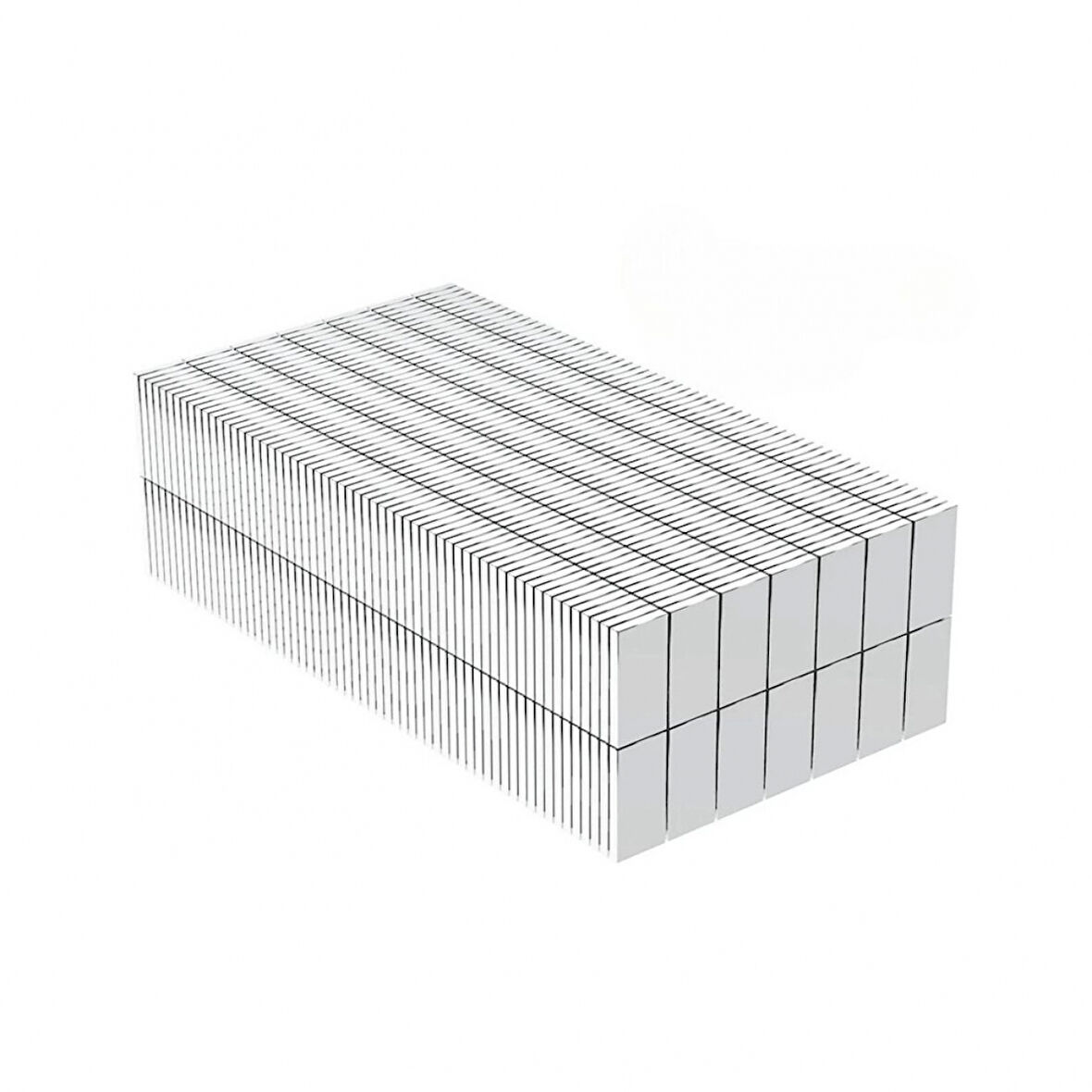 100 Adet 15x10x1.5 Mm Köşeli Neodyum Mıknatıs N35 Magnet Dayanıklı Nikel Kaplama