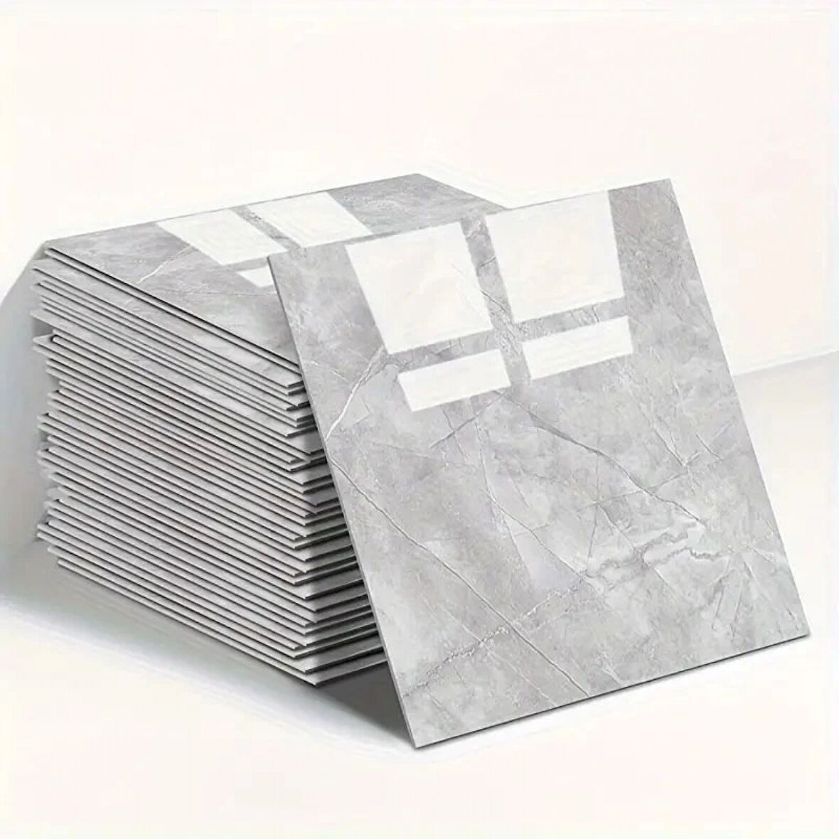 Gri Mermer Desen Duvar Sticker (30*30)