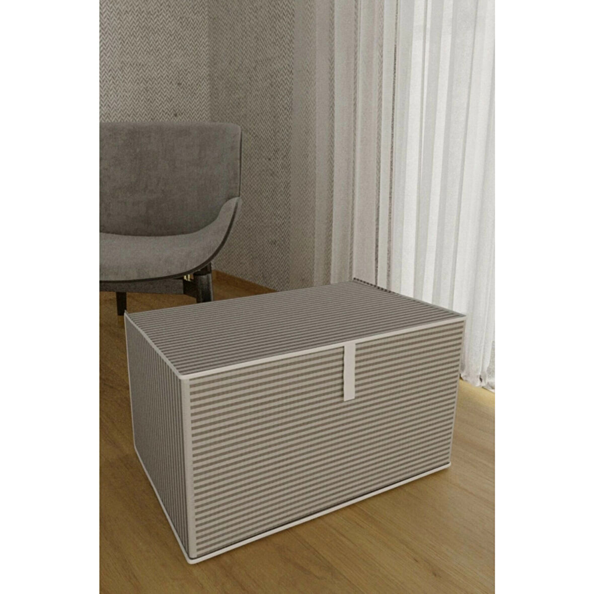 Baza Altı Boy Çok Amaçlı Düzenleyici Kutu Organizer Cırt Cırtlı Hurç 19cm X 40cm X 50cm (1 Adet)