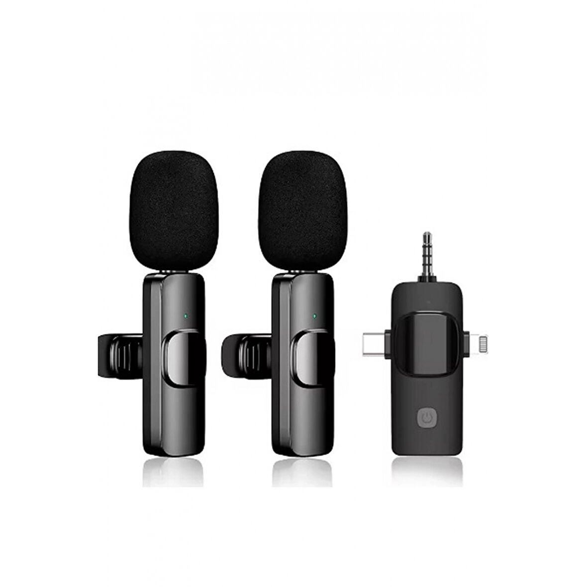 Yüksek Kalite Profesyonel 3 In 1 Kablosuz Taşınabilir Yaka Mikrofonu Youtube Facebook Tiktok