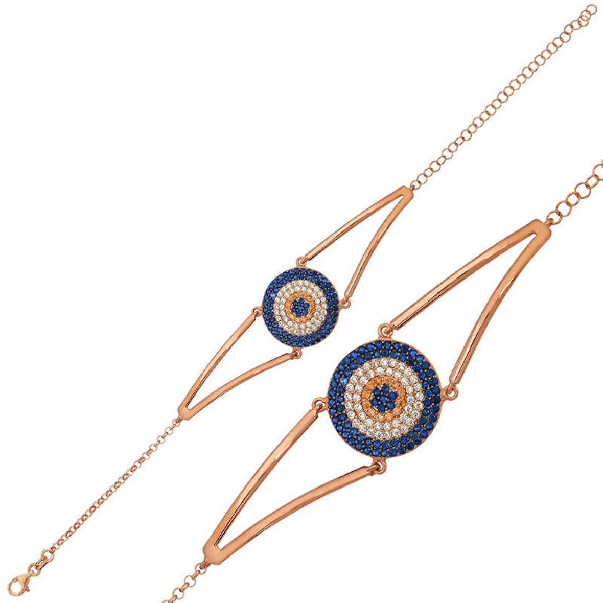 925 Ayar Gümüş Rose Nazar Bileklik BR0460661 (599599)