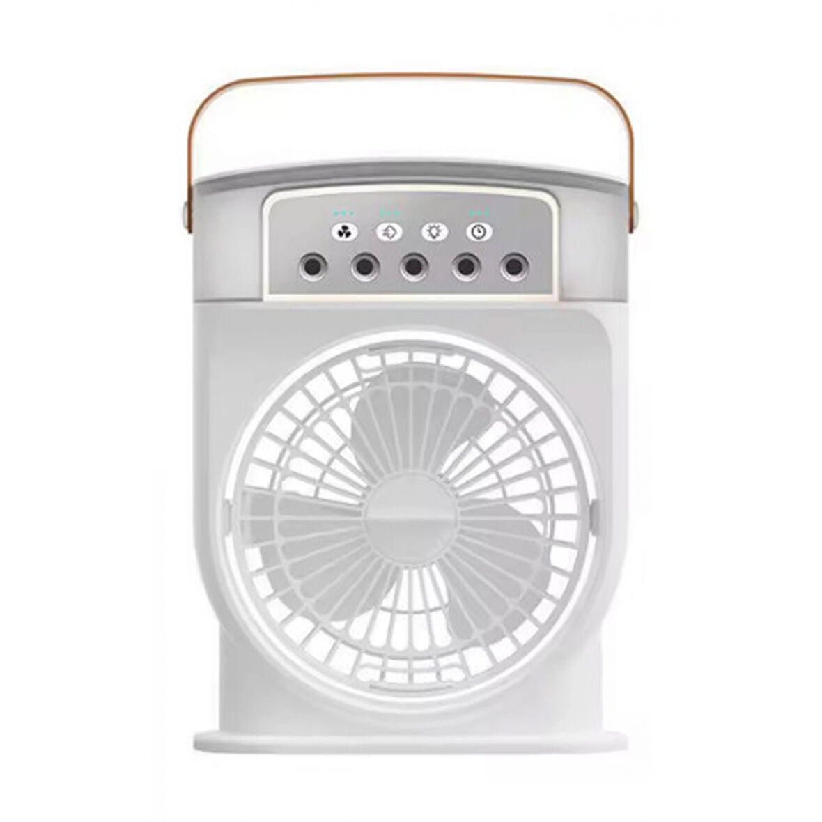 Şarjlı 600 Ml Su Hazneli Taşınabilir Masaüstü Vanilatör  Güçlü Fan Ve 2000 Mah Pil Beyaz
