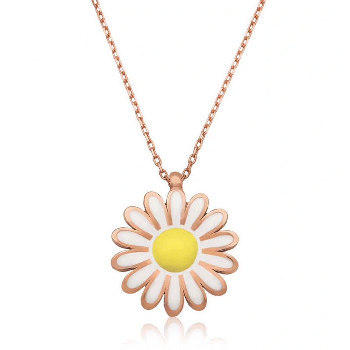 925 Ayar Gümüş Papatya Kadın Gümüş Kolye PT2610903 (599599)