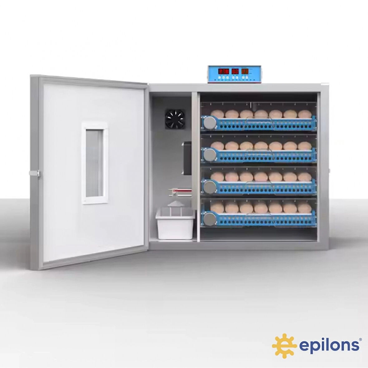 Endüstriyel 256 Yumurtalık Otomatik Kuluçka Makinesi Dijital Panel Isı Nem Ayarlı – Tavuk Ördek Civciv Hindi Yumurta