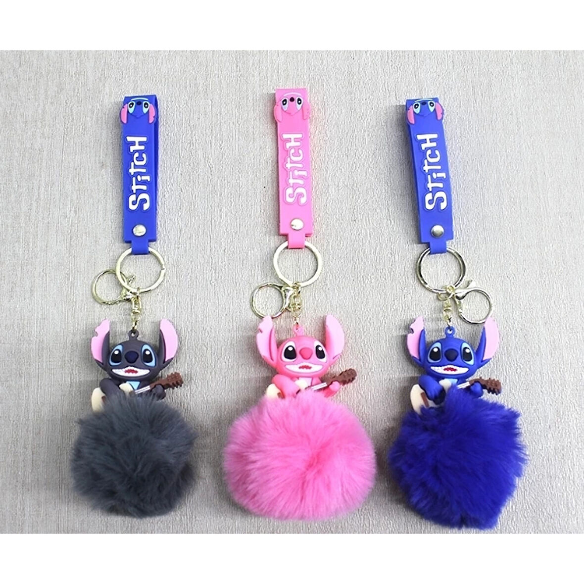Ponponlu Stitch Anahtarlık Alk4245