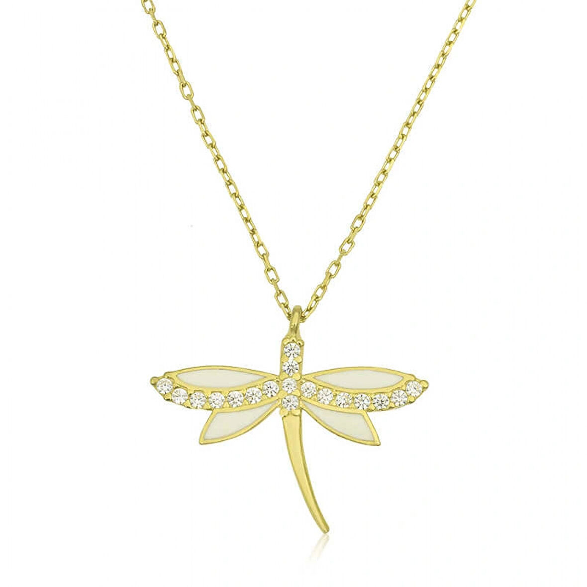 925 Ayar Gümüş Yusufçuk Kadın Gümüş Kolye T6536 (599599)