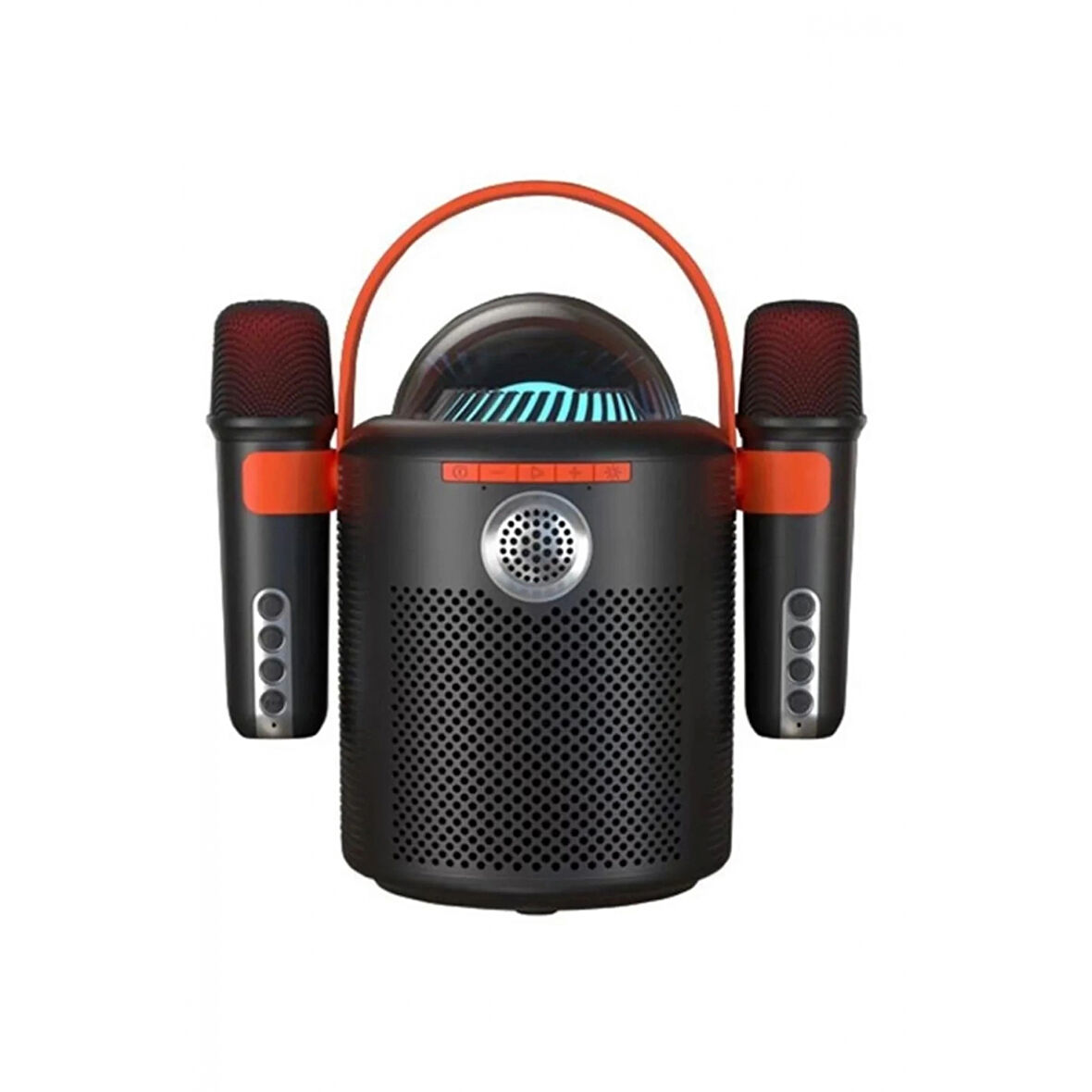 Bluetooth Aile Parti Seti Kablosuz Çift Mikrofon 6 Ses Degıstırme Siyah