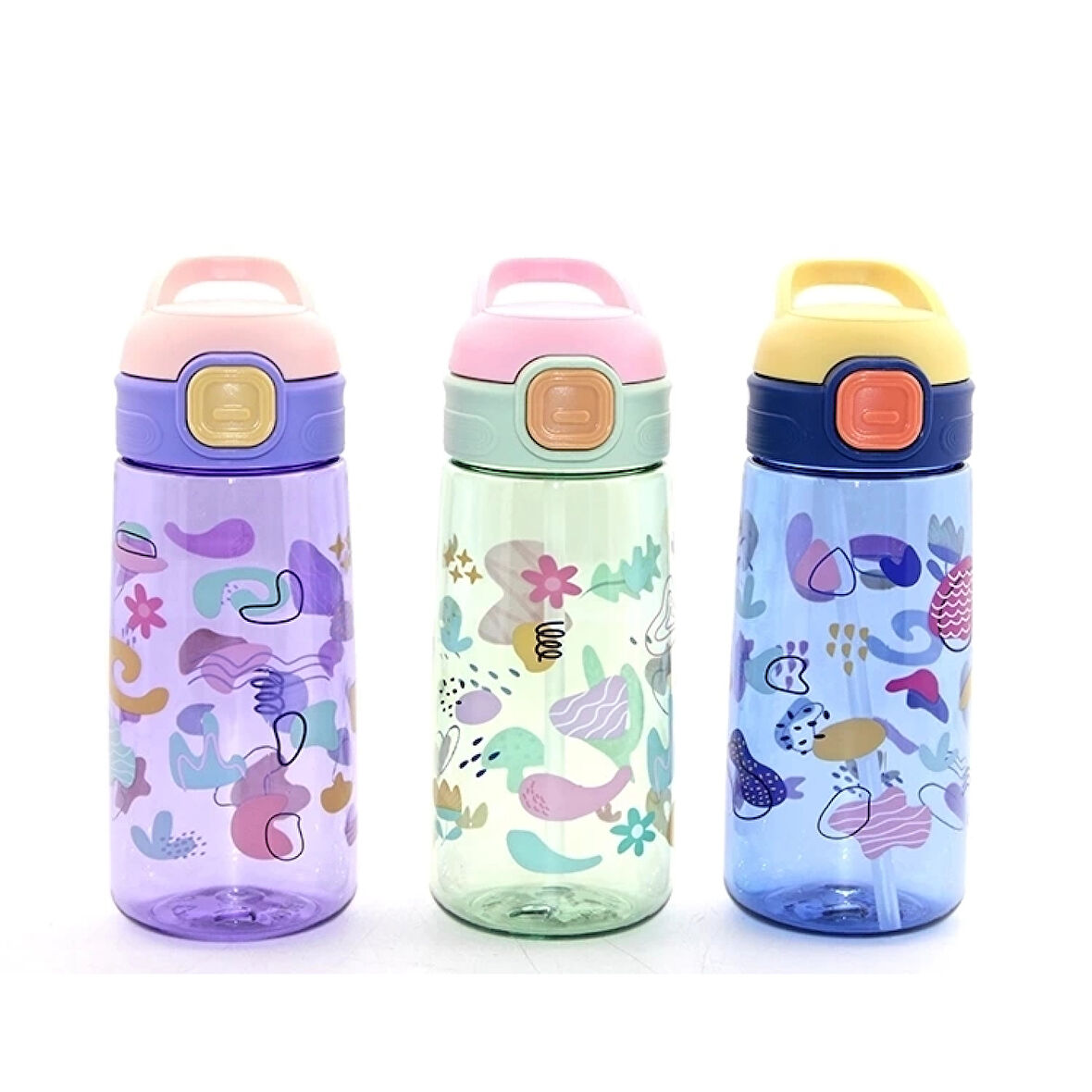 Renkli Pipetli Suluk 600 Ml Bpa İçermez Alk2968