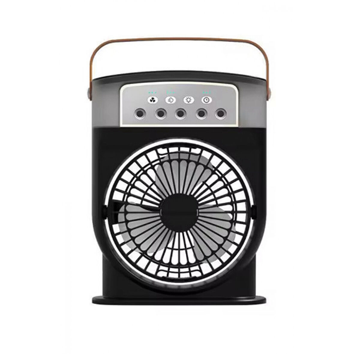 Şarjlı 600 Ml Su Hazneli Taşınabilir Masaüstü Vanilatör  Güçlü Fan Ve 2000 Mah Pil Siyah