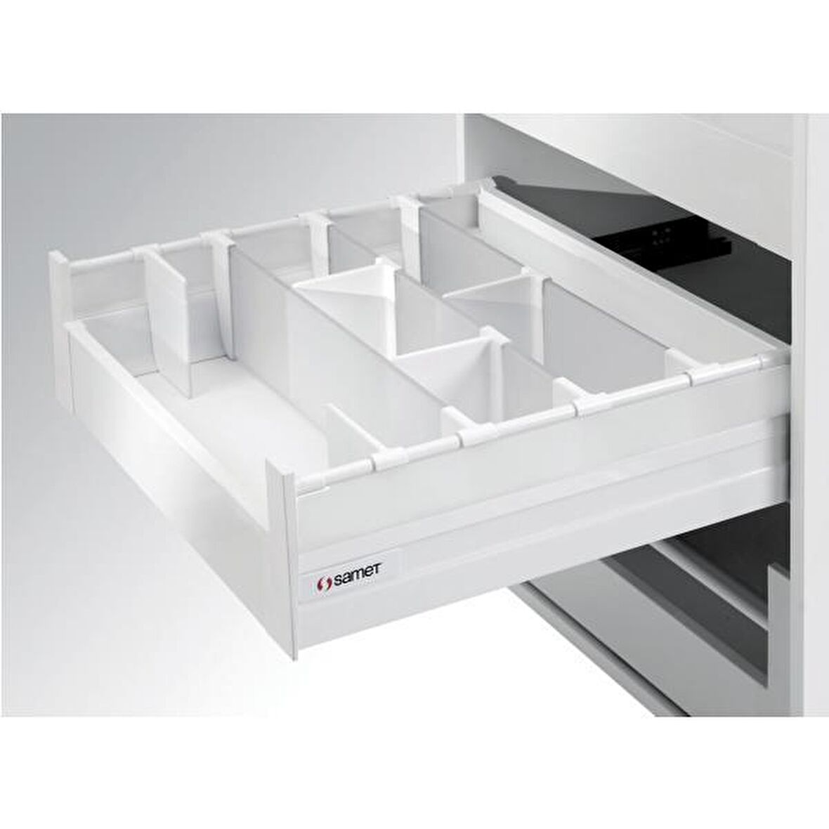 Samet Smartbox Ara Bölme Panel Tutucu Beyaz H185 Mm