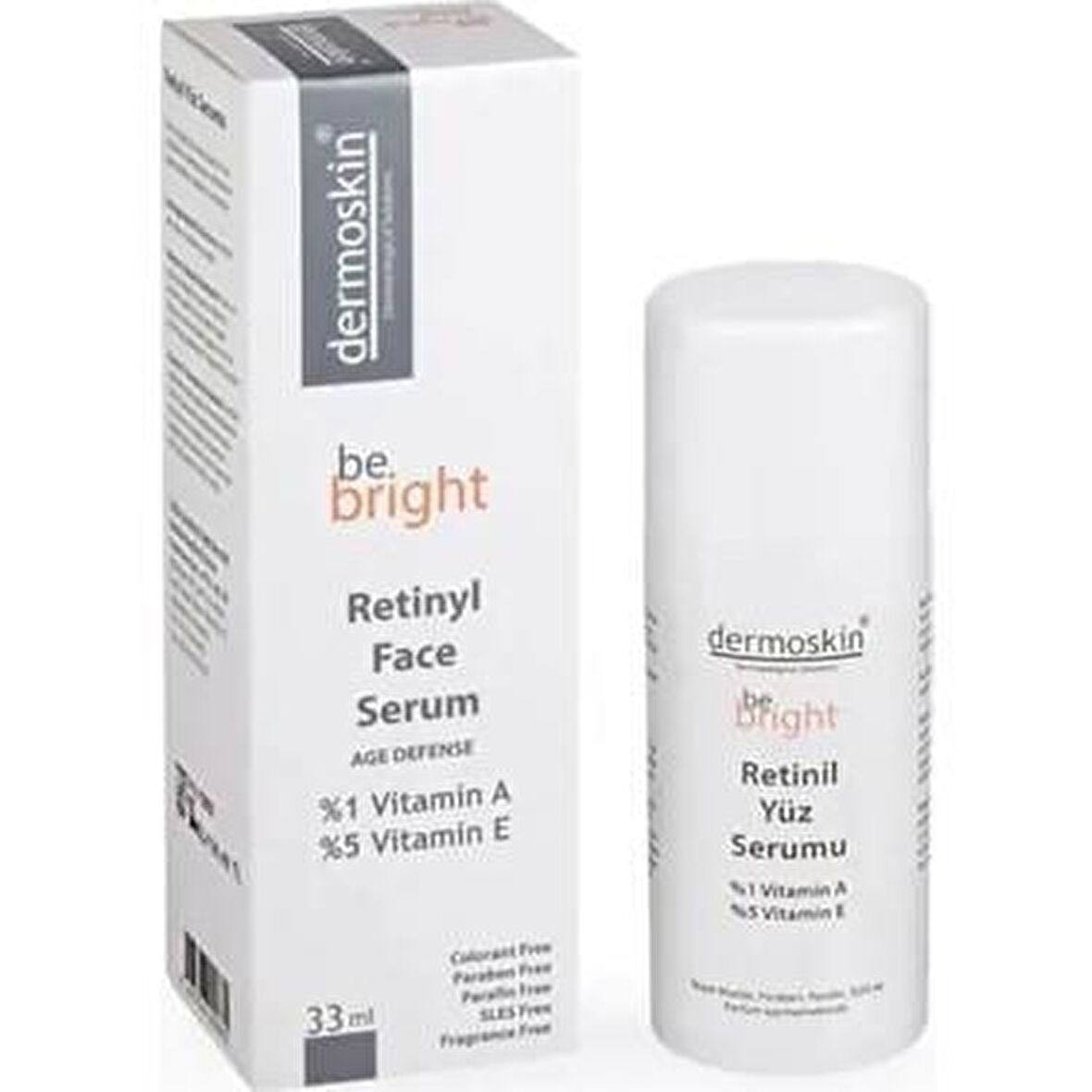 Dermoskin Be Bright Karma Ciltler İçin Leke-Kırışıklık Karşıtı Parabensiz Gece Leke Serumu  33 ml 