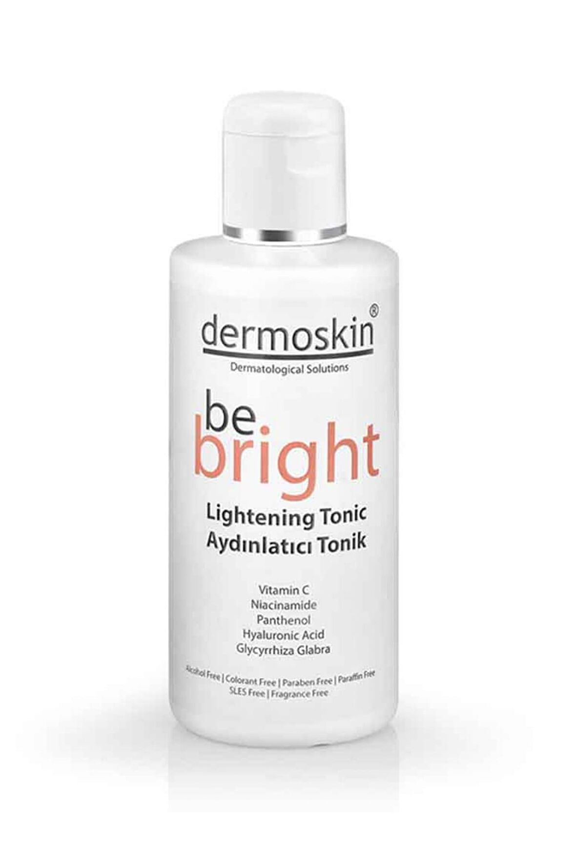 Dermoskin Be Bright Tüm Cilt Tipleri İçin Leke-Kırışıklık Karşıtı Alkolsüz-Parfümsüz Gece-Gündüz Leke Tonik  200 ml 