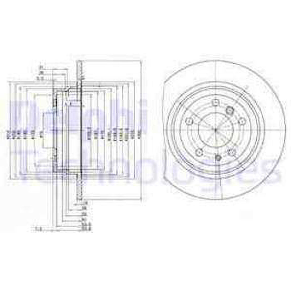 Bmw Arka Fren Diski Bmw E34 90>95 - Delphi Bg2431