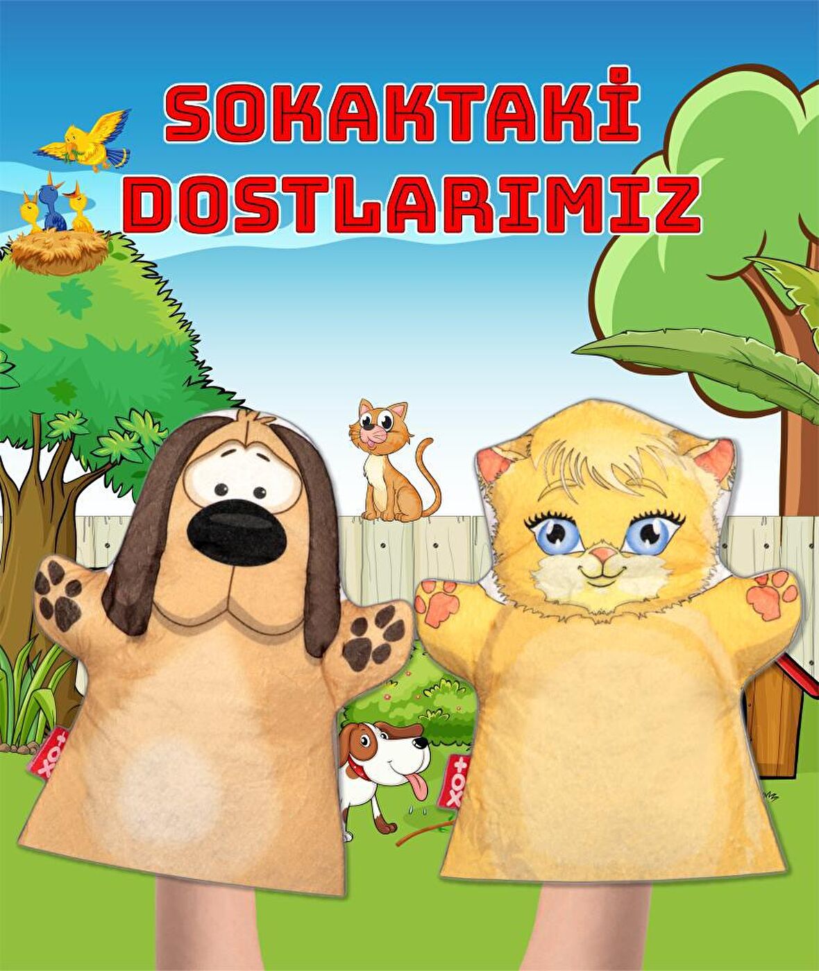 2 Parça Tox Sokaktaki Dostlarımız Keçe El Kukla Set , Eğitici Oyuncak