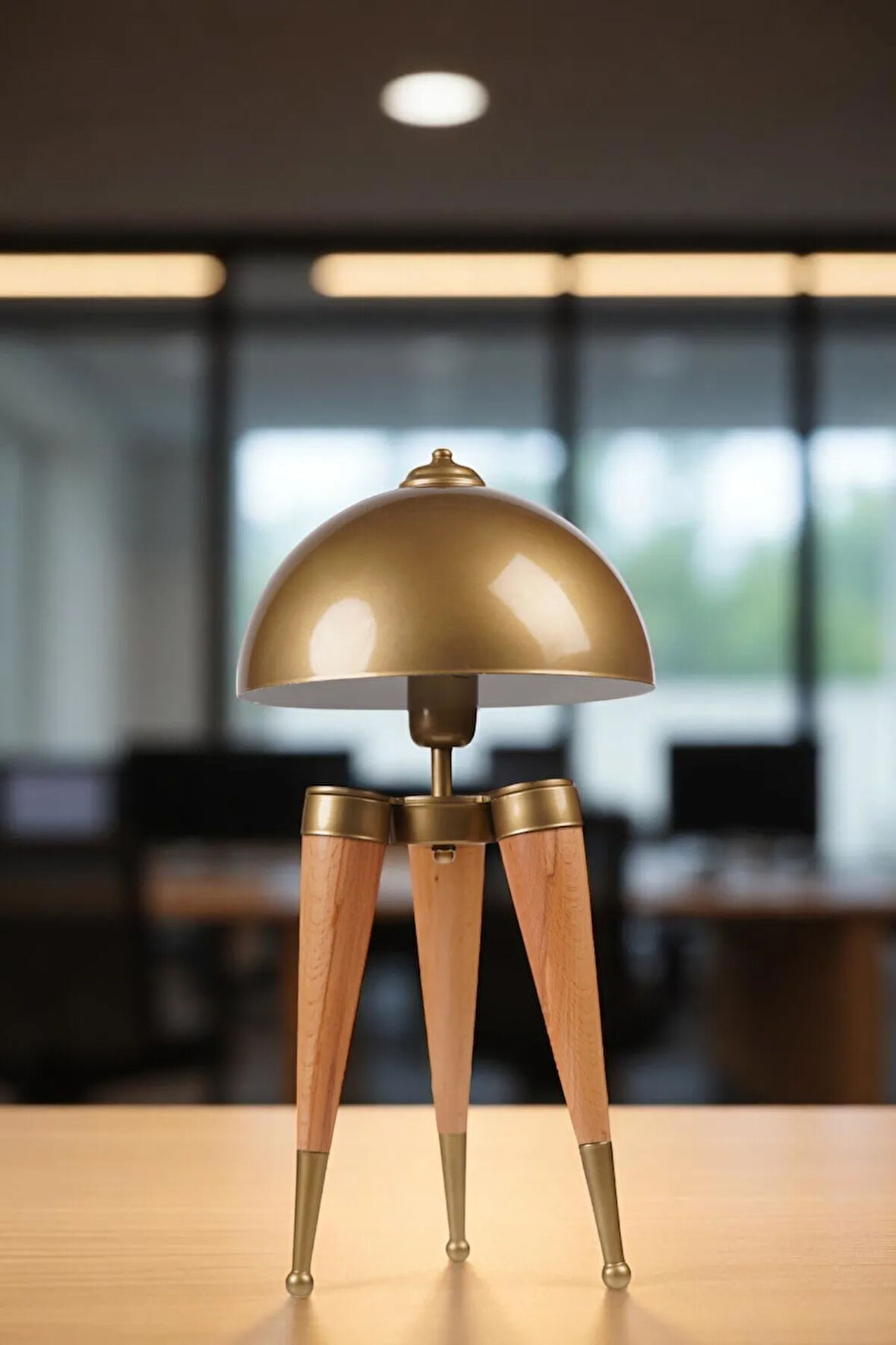 STİL NATUREL ESKİTME RETRO BAŞLIKLI MASA LAMBASI