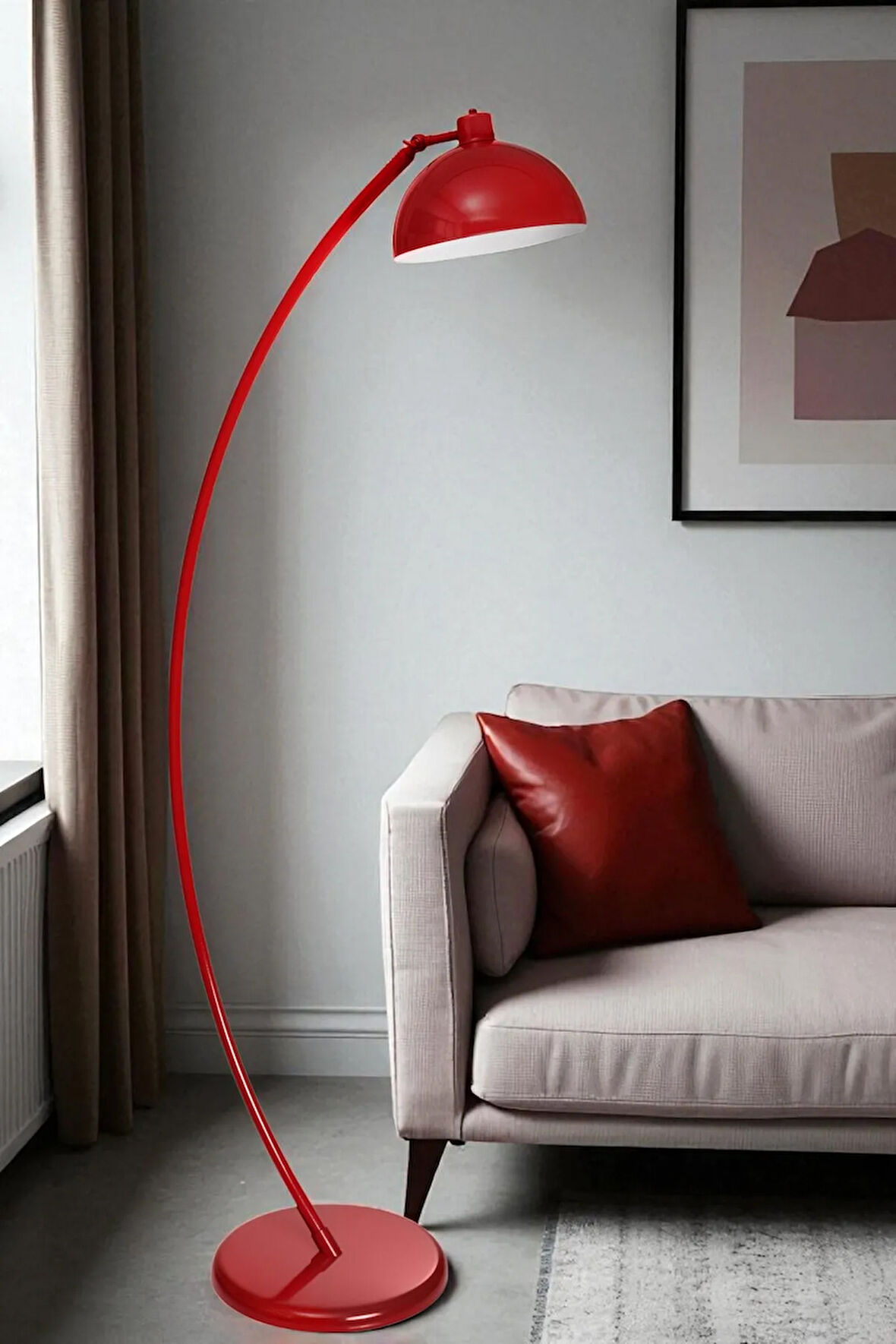 HİLAL KIRMIZI RETRO BAŞLIKLI LAMBADER