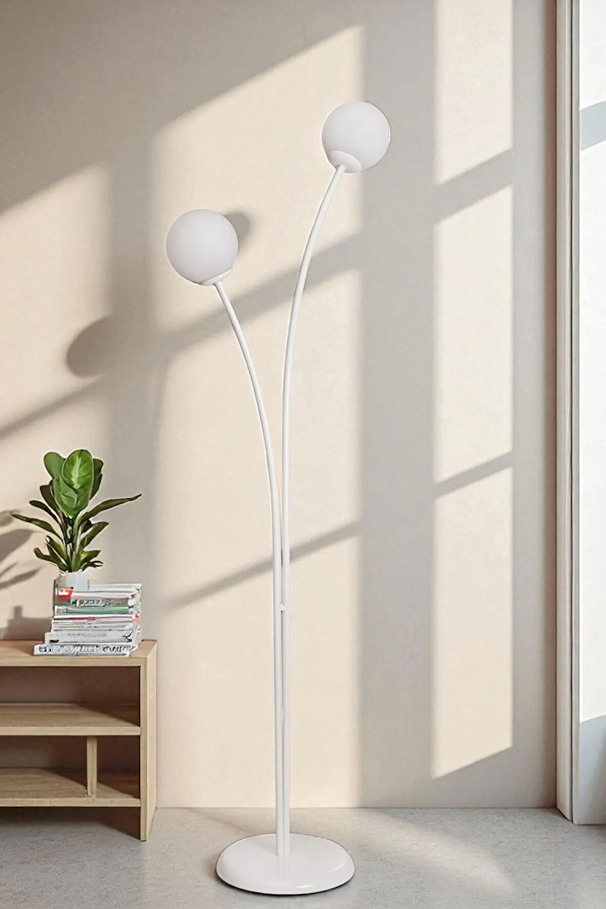 ROSE 2 Lİ BEYAZ CAMLI LAMBADER