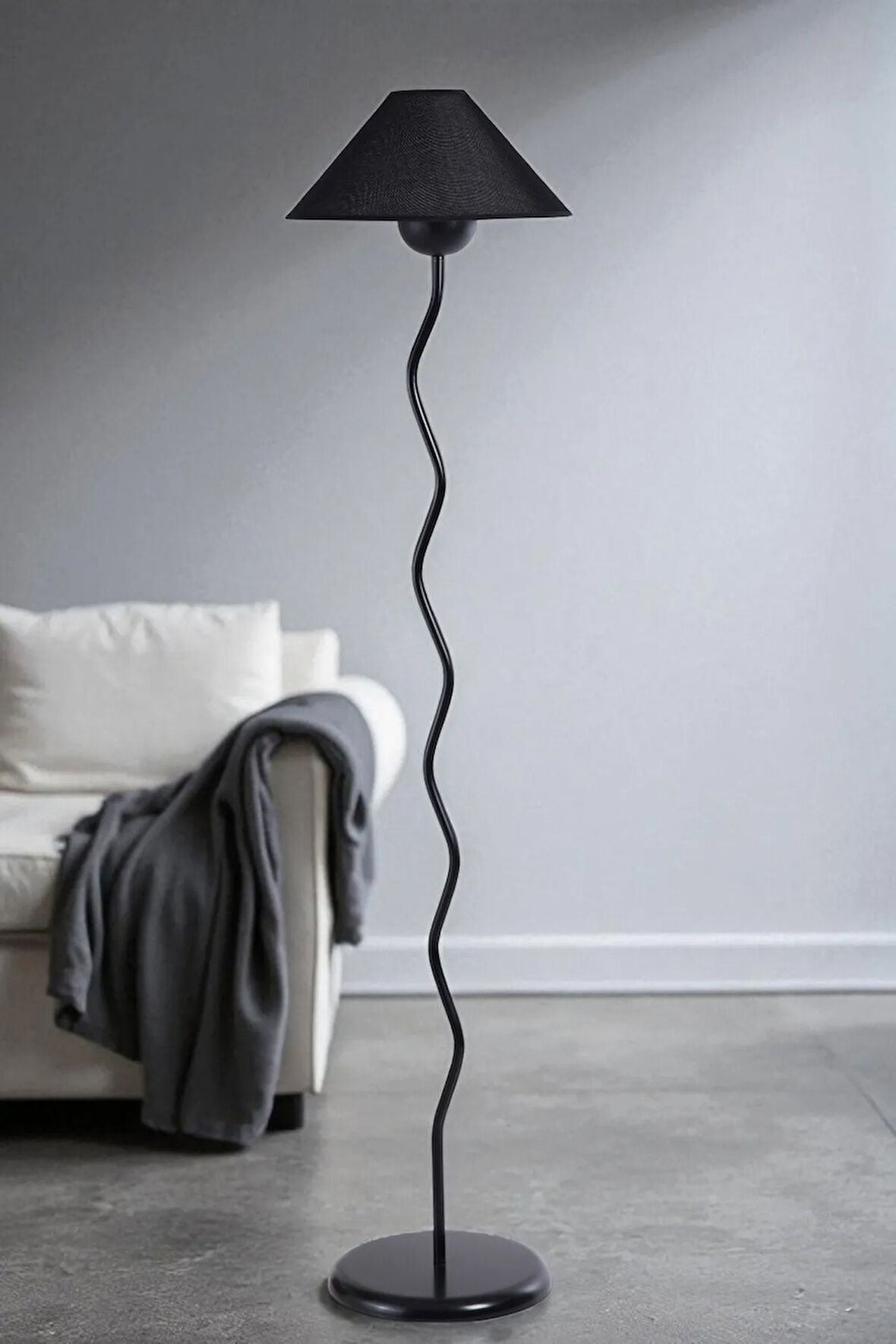 EVA SİYAH LAMBADER HASIR SİYAH ABAJURLU