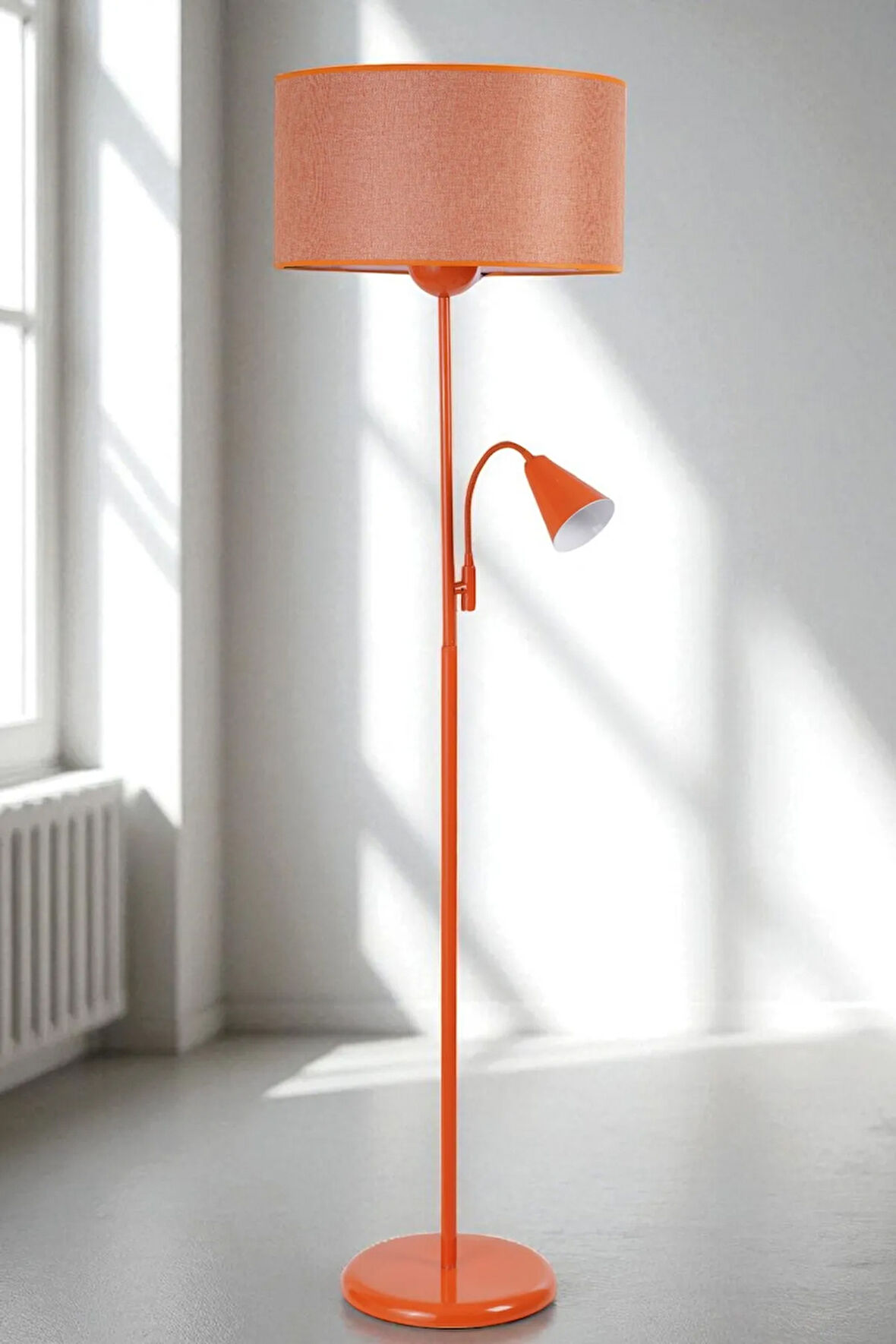 DEVİN TURUNCU LAMBADER SİLİNDİR HASIR TURUNCU ABAJURLU