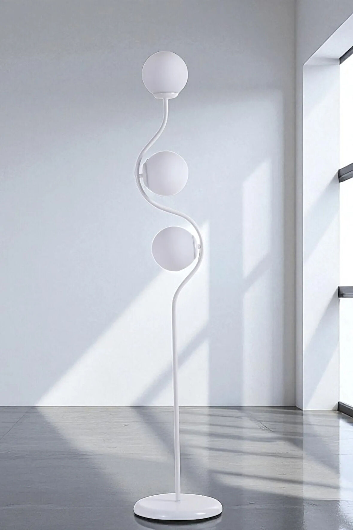 TURAN 3 LÜ BEYAZ LAMABDER BEYAZ CAMLI