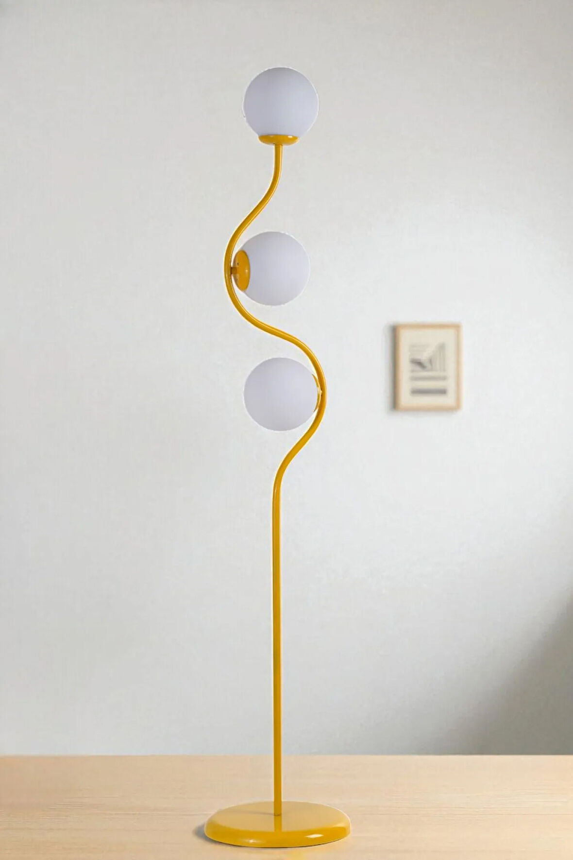 TURAN 3 LÜ SARI LAMABDER BEYAZ CAMLI